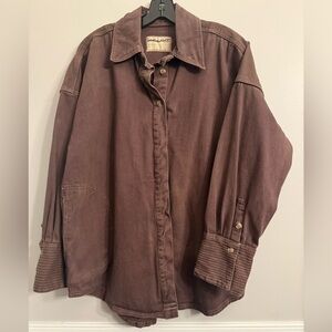 We The Free Silverado Shirt Jacket, Coconut Shell Brown, Small, Like New